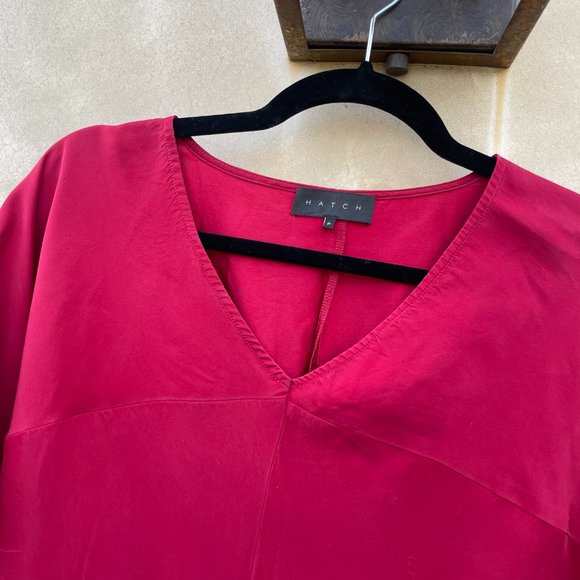 Hatch Collection Women's Scarlet Slouch Maternity Shift Dress Size P V-neck - Picture 7 of 9